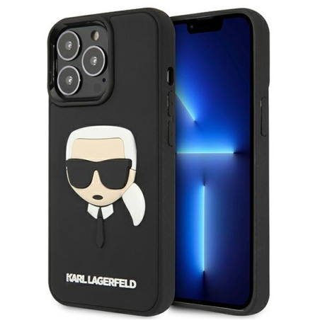 Kryt Karl Lagerfeld 3D Rubber Karl’s Head iPhone 13 Pro černý