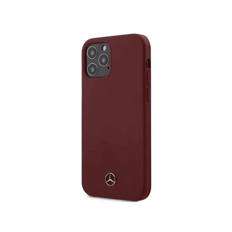 Kryt Mercedes SILICONE LINE pro iPhone 12 / iPhone 12 Pro - červený