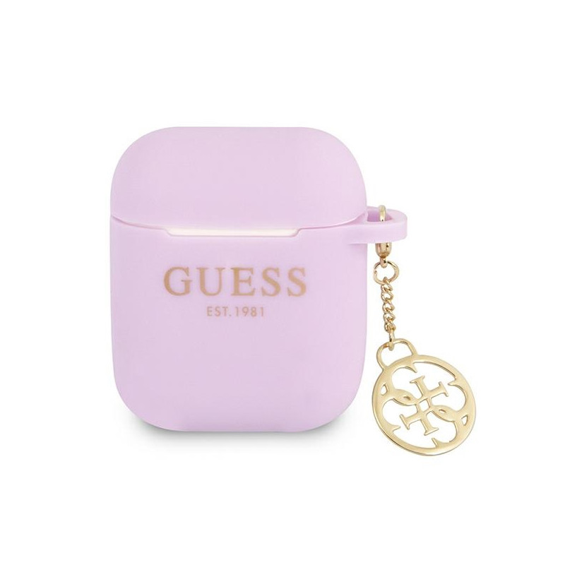 Pouzdro Guess GUA2LSC4EU pro AirPods 1/2 - fialová