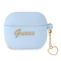 Kryt Guess GUA3LSCHSB pro AirPods 3 – modrá