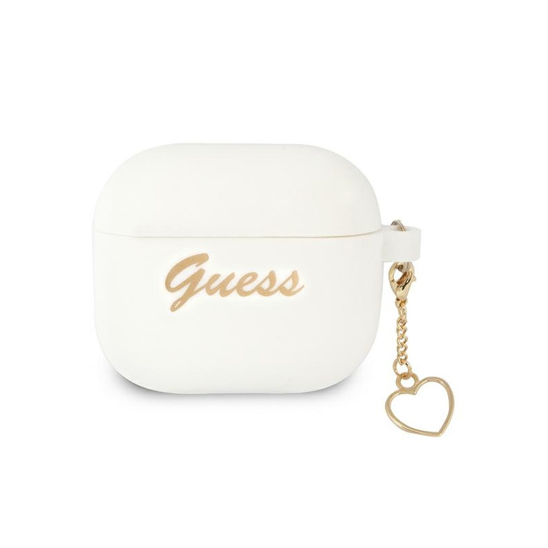 Kryt Guess GUA3LSCHSH pro AirPods 3 - bílá/bílá