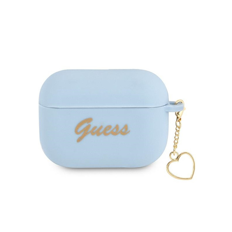 Kryt Guess GUAPLSCHSB pro AirPods Pro - modrá