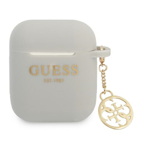 Guess silikonový kryt na AirPods (1/2 gen) - šedá/šedá