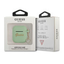 Kryt Guess Silicone Heart Charm pro AirPods - zelená