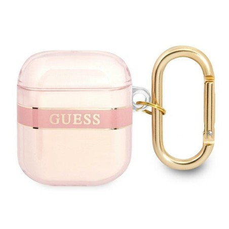 Kryt Guess Strap Collection pro AirPods – růžový