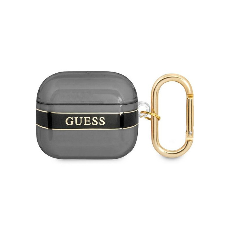 Kryt Guess GUA3HHTSK pro AirPods 3 - černý/černý