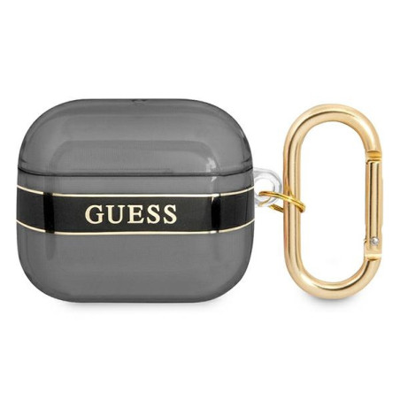 Kryt Guess Strap GUA3HHTSK pro AirPods 3 - černý/černý