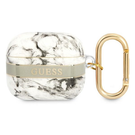 Guess Marble Strap pouzdro pro AirPods 3 šedá