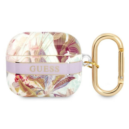 Kryt Guess GUA3HHFLU pro AirPods 3 – fialová