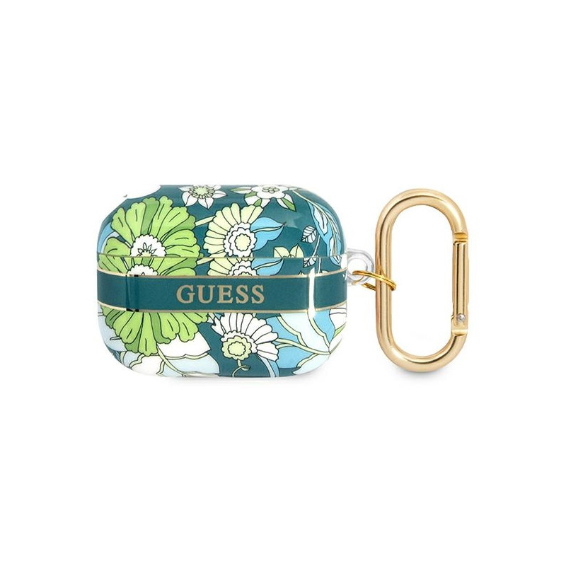 Kryt Guess GUAPHHFLN pro AirPods Pro - green/green Flower Strap Collection