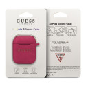 Pouzdro Guess GUACCSILGLFU pro AirPods - fuchsiová