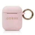 Kryt Guess GUACCSILGLLP pro AirPods - světle růžová