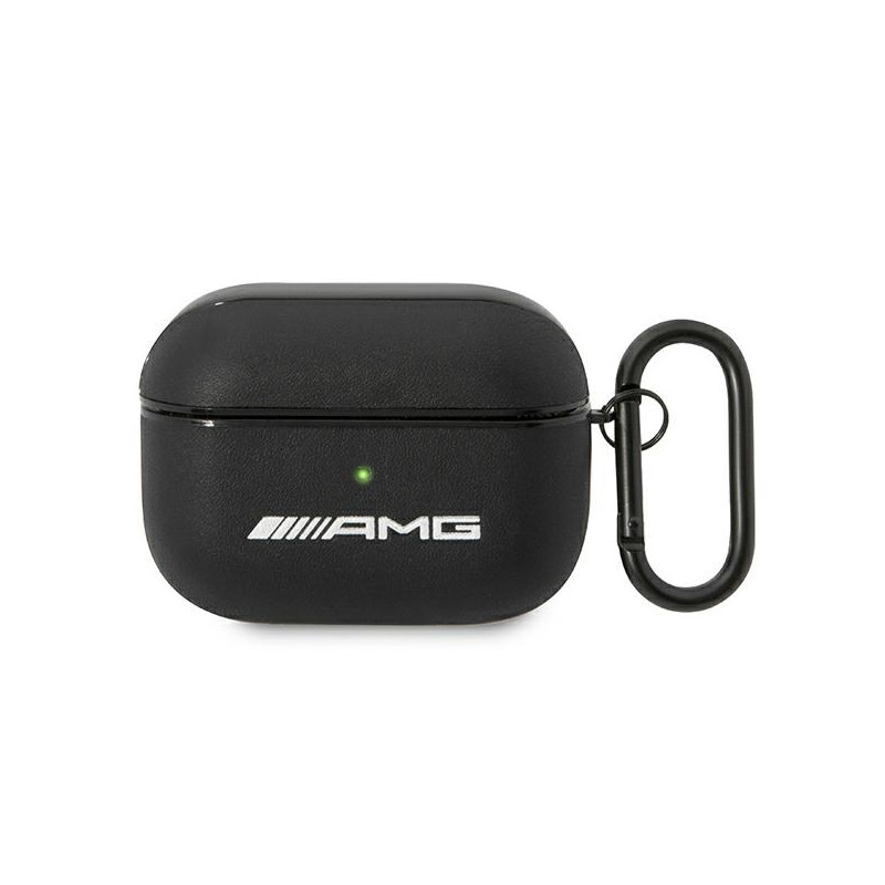 Pouzdro Mercedes-AMG Leather Big Logo pro AirPods Pro - černé