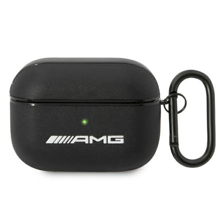 Pouzdro Mercedes-AMG Leather Big Logo pro AirPods Pro - černé