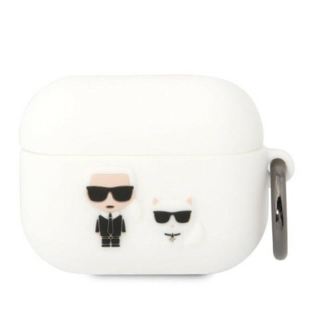 Kryt Karl Lagerfeld KLS CAPSILKCW pro AirPods Pro – bílá