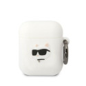 Kryt Karl Lagerfeld KLA2RUNCHH pro AirPods 1/2 bílá