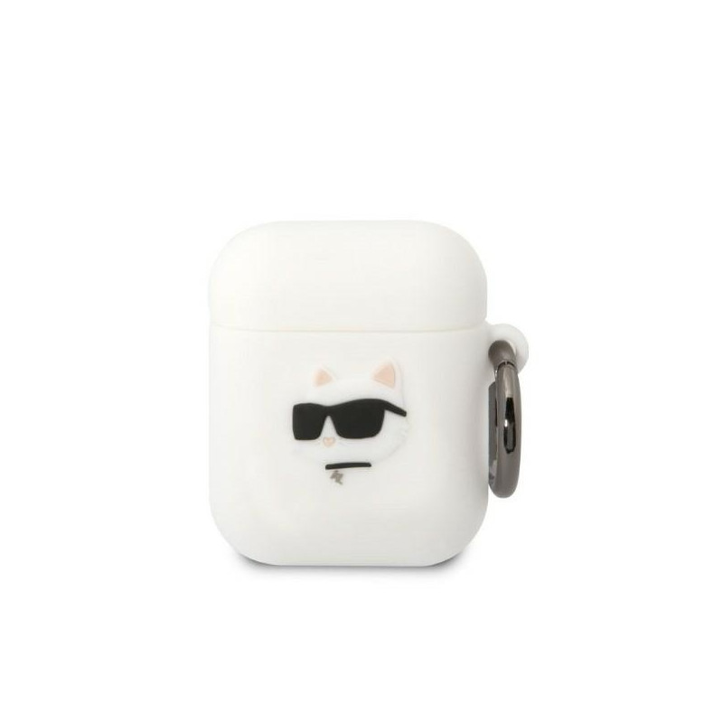 Kryt Karl Lagerfeld KLA2RUNCHH pro AirPods 1/2 - bílá/bílá