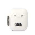 Kryt Karl Lagerfeld KLA2RUNCHH pro AirPods 1/2 bílá