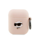 Kryt Karl Lagerfeld KLA2RUNCHP pro AirPods 1/2 – růžová