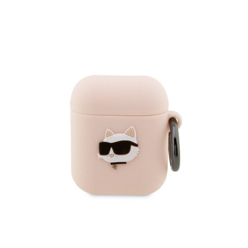 Kryt Karl Lagerfeld KLA2RUNCHP pro AirPods 1/2 - růžová/růžová