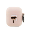 Kryt Karl Lagerfeld KLA2RUNIKP pro AirPods 1/2 - růžová