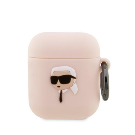 Kryt Karl Lagerfeld KLA2RUNIKP pro AirPods 1/2 - růžová