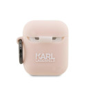 Kryt Karl Lagerfeld KLA2RUNIKP pro AirPods 1/2 - růžová