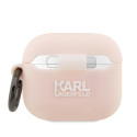 Kryt Karl Lagerfeld KLA3RUNCHP pro AirPods 3 - růžová