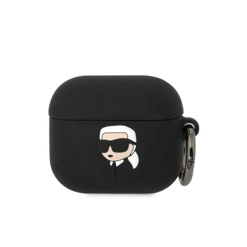 Kryt Karl Lagerfeld SILICONE KARL HEAD 3D pro AirPods 3 - černá