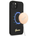 Kryt Guess Silicone Script Gold Logo pro iPhone 13 černý