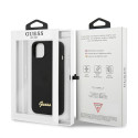 Kryt Guess Silicone Script Gold Logo pro iPhone 13 černý
