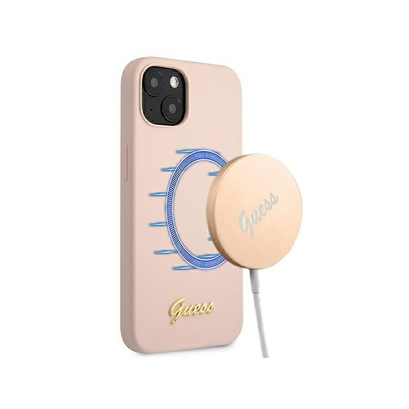 Kryt Guess GUHMP13MLSLMGLP pro iPhone 13 - světle růžová