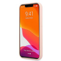 Kryt Guess Silicone Script pro iPhone 13 – světle růžová