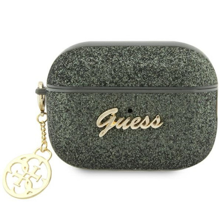 Kryt Guess GUAP2GLGSHA pro AirPods Pro 2 - glitter zelená/kaki