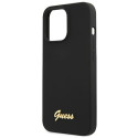 Kryt Guess Silicone Script pro iPhone 13 Pro Max - černý