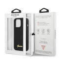Kryt Guess Silicone Script pro iPhone 13 Pro Max - černý