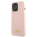 Kryt Guess GUHMP13XLSLMGLP iPhone 13 Pro Max – světle růžová