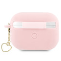 Pouzdro Guess Silicone Heart pro AirPods Pro 2 – růžová