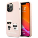 Kryt Karl Lagerfeld SILICONE IKONIK pro iPhone 13 Pro Max – light pi