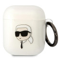 Pouzdro Karl Lagerfeld KLA2HNIKTCT pro AirPods 1/2 - transparentní