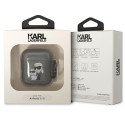 Pouzdro Karl Lagerfeld KLA2HNKCTGK pro AirPods 1/2 - černá/glitter