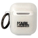 Pouzdro Karl Lagerfeld KLA2HNKCTGT pro AirPods 1/2 - transparentní gl