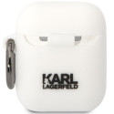 Kryt Karl Lagerfeld KLACA2SILKCW pro AirPods 1/2 bílá/bílá