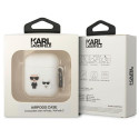 Kryt Karl Lagerfeld KLACA2SILKCW pro AirPods 1/2 bílá/bílá