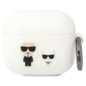 Kryt Karl Lagerfeld KLACA3SILKCW pro AirPods 3 - bílá