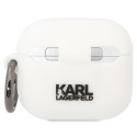 Kryt Karl Lagerfeld KLACA3SILKCW pro AirPods 3 - bílá