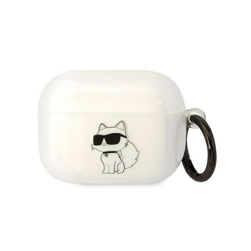 Pouzdro Karl Lagerfeld CHOUPETTE pro AirPods Pro (1. generace) - transparentní
