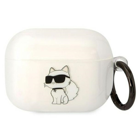 Pouzdro Karl Lagerfeld CHOUPETTE pro AirPods Pro - transparentní