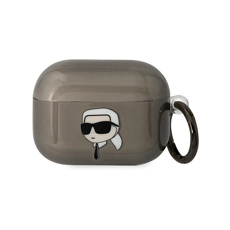 Kryt Karl Lagerfeld KLAPHNIKTCK pro AirPods Pro - černá/černá Karl's Head