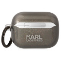Pouzdro Karl Lagerfeld KLAPHNKCTGK AirPods Pro - glitter black/black